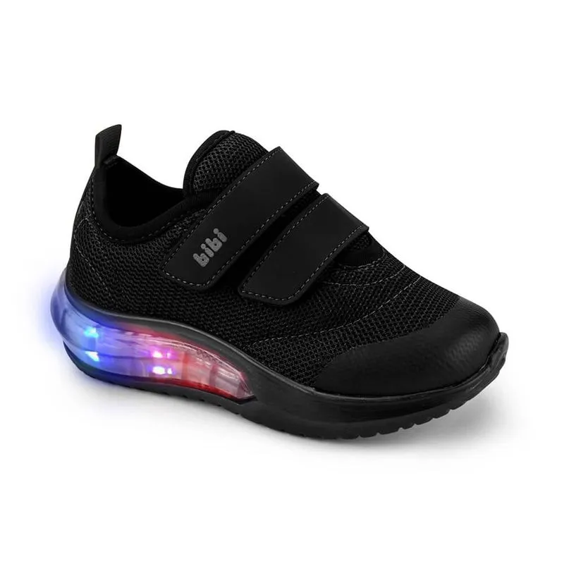Tênis Infantil de Luz Bibi Space Wave 3.0 Preto com Tira 24