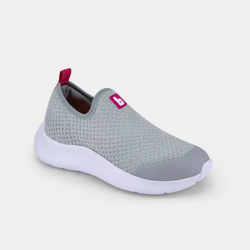 Tênis Infantil Bibi Cinza Claro Com Rosa Action 28