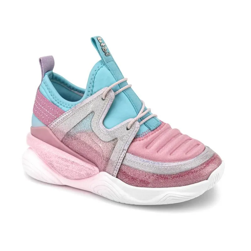 Tênis Infantil de Luz Feminino Bibi Light Flow Rosa 1160026 34