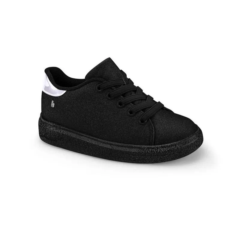 Tênis Infantil Bibi Casual Preto com Brilho Glam 28