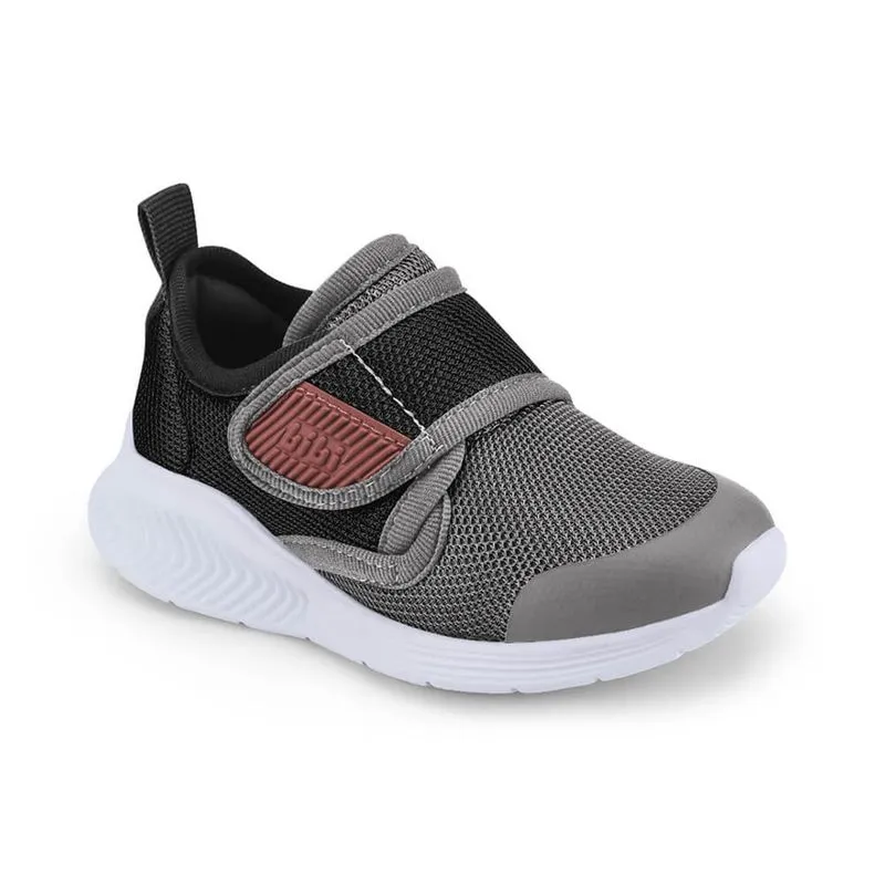 Tênis Infantil Bibi Grafite e Preto com Velcro Fly Baby II 24