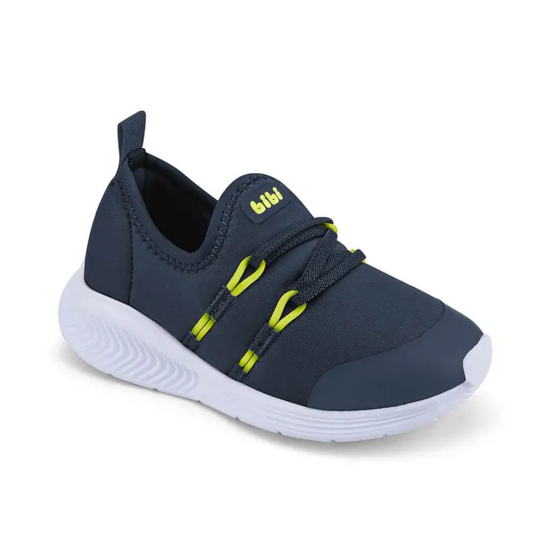Tênis Infantil Bibi Azul e Amarelo com Elástico Fly Baby II 20