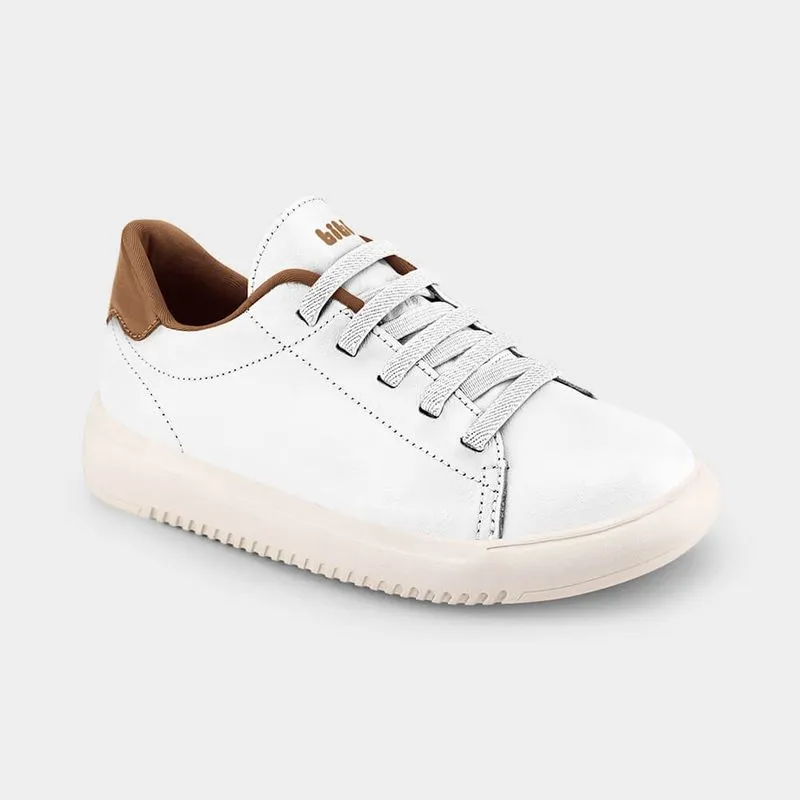 Sapatênis Infantil Bibi New Way Branco de Couro 35