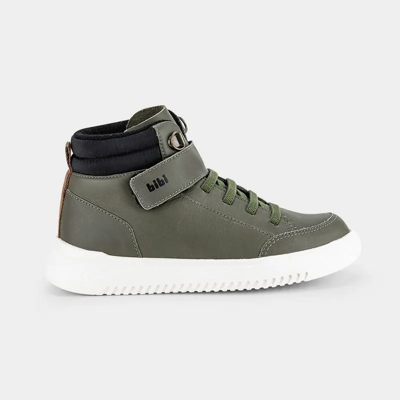 Abotinado Infantil Casual Bibi New Way Verde Pântano com Tira 30