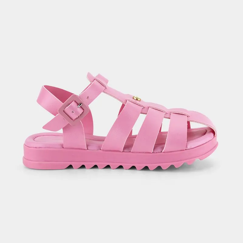 Sandália Infantil Bibi Tratorada Rosa Candy Flat Form II 36