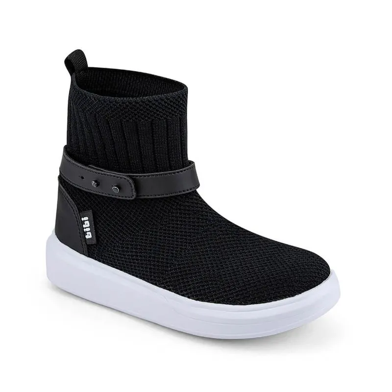 Tênis Abotinado Infantil Bibi Casual Preto Glam 32
