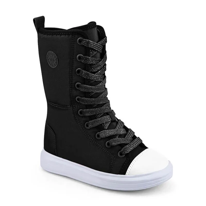 Bota Infantil Bibi Cano Médio Preta Glam 34