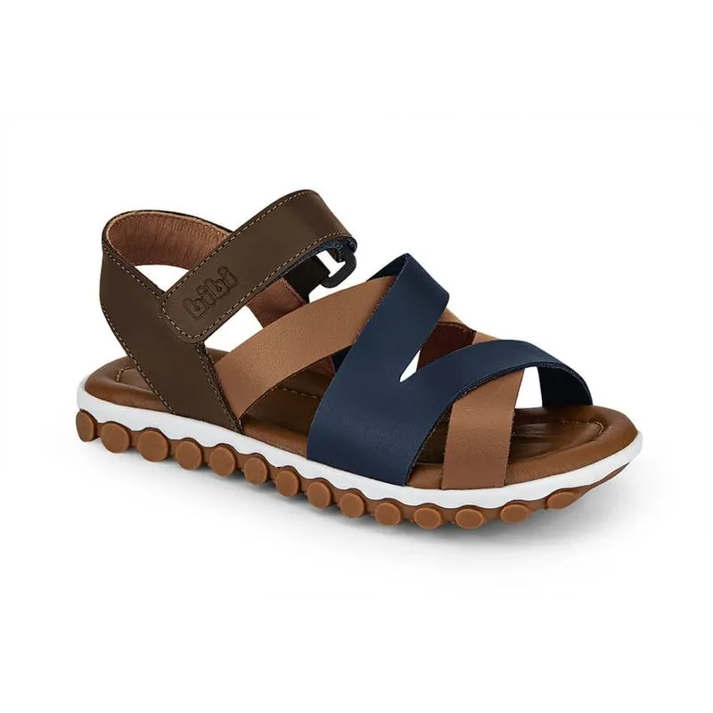 Sandália Infantil Masculina Marrom com Azul Bibi Summer Roller New II 24