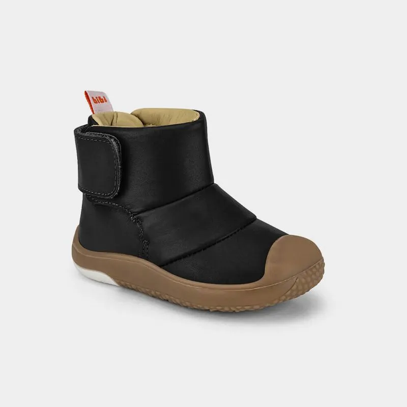 Abotinado Infantil Bibi Prewalker Preto de Couro 23