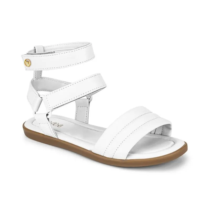 Sandália Infantil Bibi Gladiadora Branca Soft Flat 27