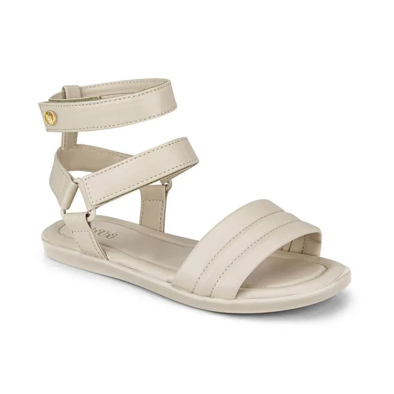 Sandália Infantil Bibi Gladiadora Bege Soft Flat 35