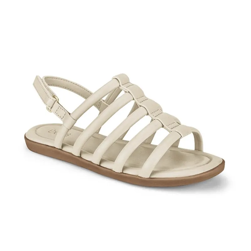 Sandália Infantil Bibi Meia Cana Bege Soft Flat 35