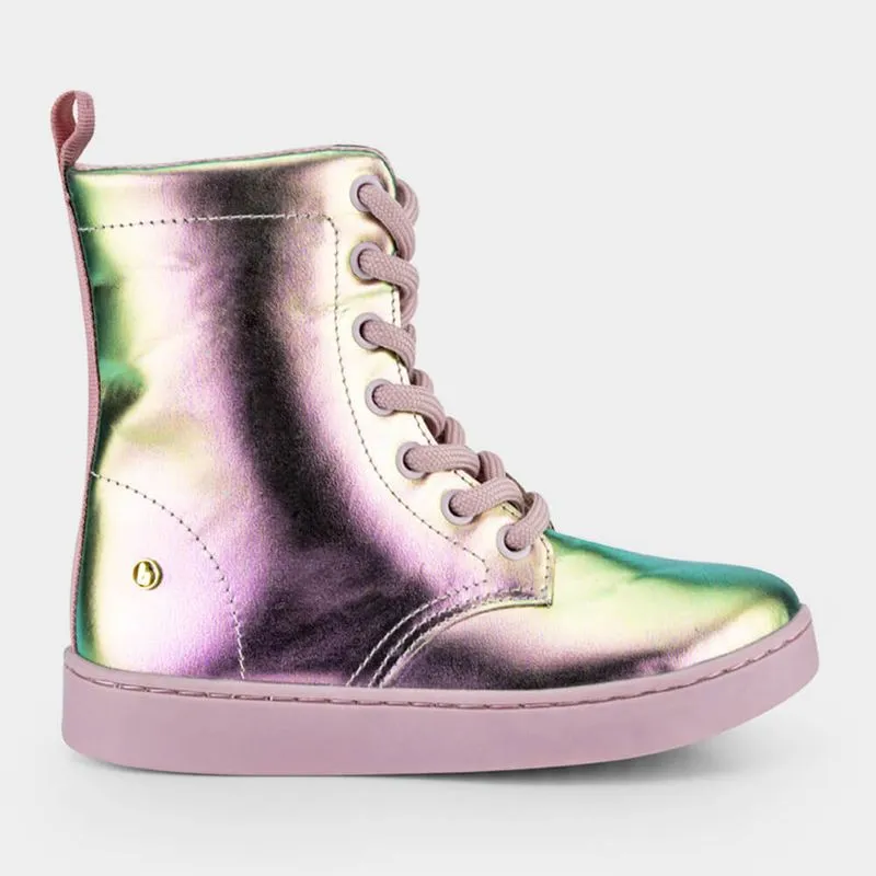 Bota Coturno Infantil Feminino Holográfico Bibi Urban Boots 24