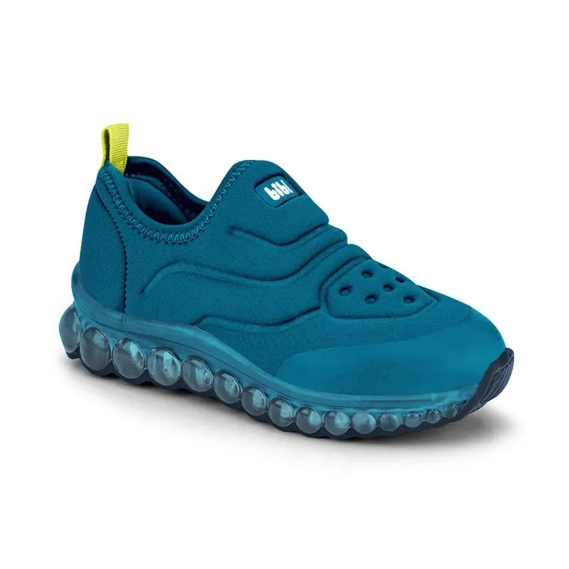 Tênis Infantil de Luz Feminino Azul com Alto-Relevo Bibi Roller Celebration 25