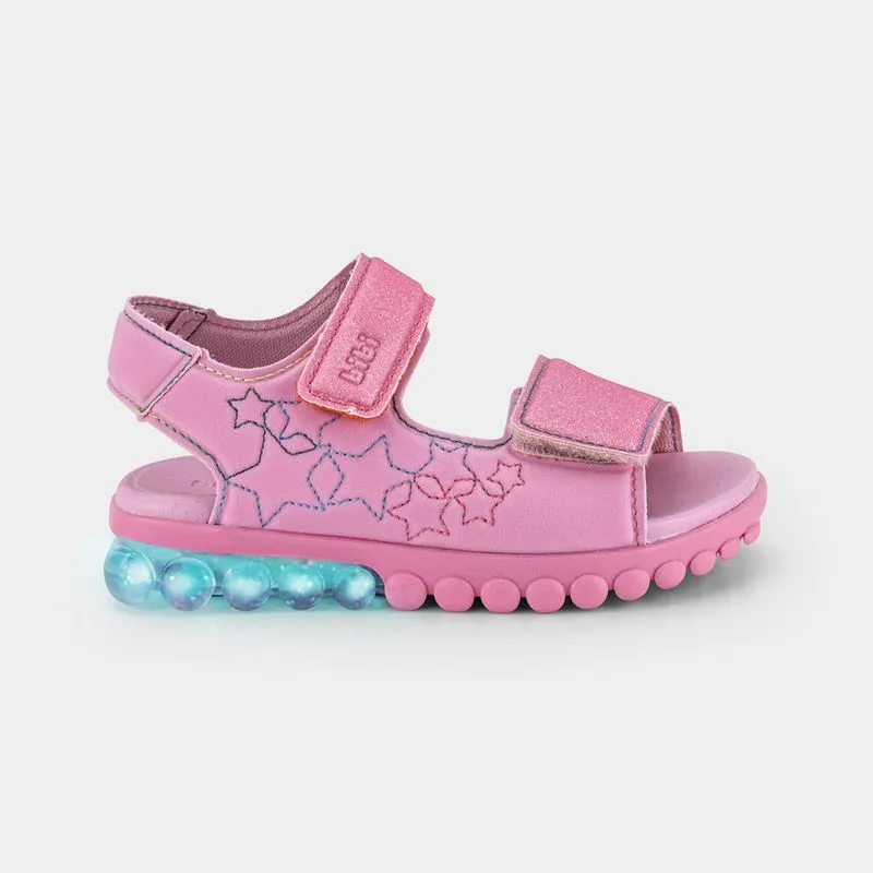 Sandália de Luz Infantil Bibi Rosa Candy Summer Roller Light 31