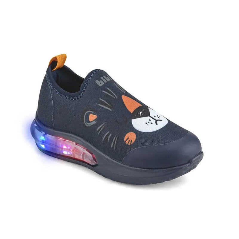 Tênis Infantil de Luz Masculino Azul Estampa Gatinho Bibi Space Wave 3.0 21