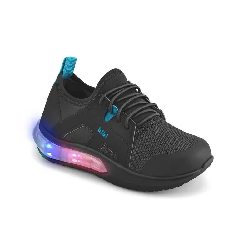 Tênis Infantil de Luz Masculino Preto com Elástico Bibi Space Wave 3.0 20
