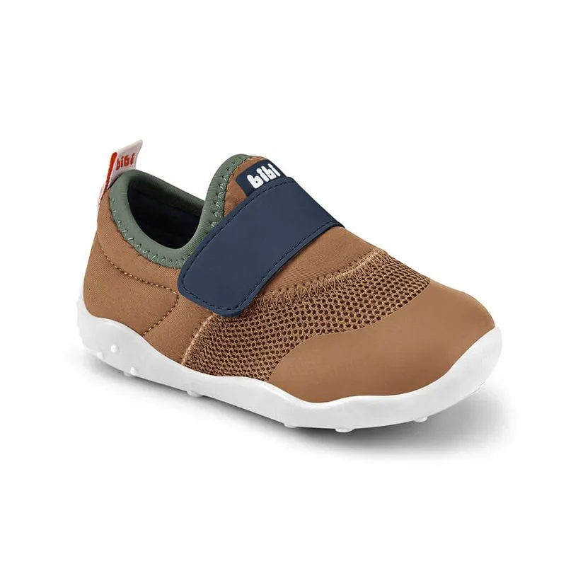 Tênis Infantil Bibi Casual Marrom com Azul Fisioflex 4.0 II 21