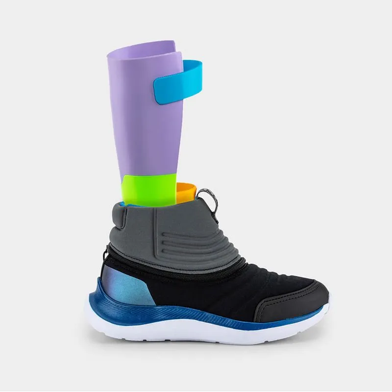 Bota Infantil Inclusiva Bibi Cinza com Preto Bibi Para Todos 31