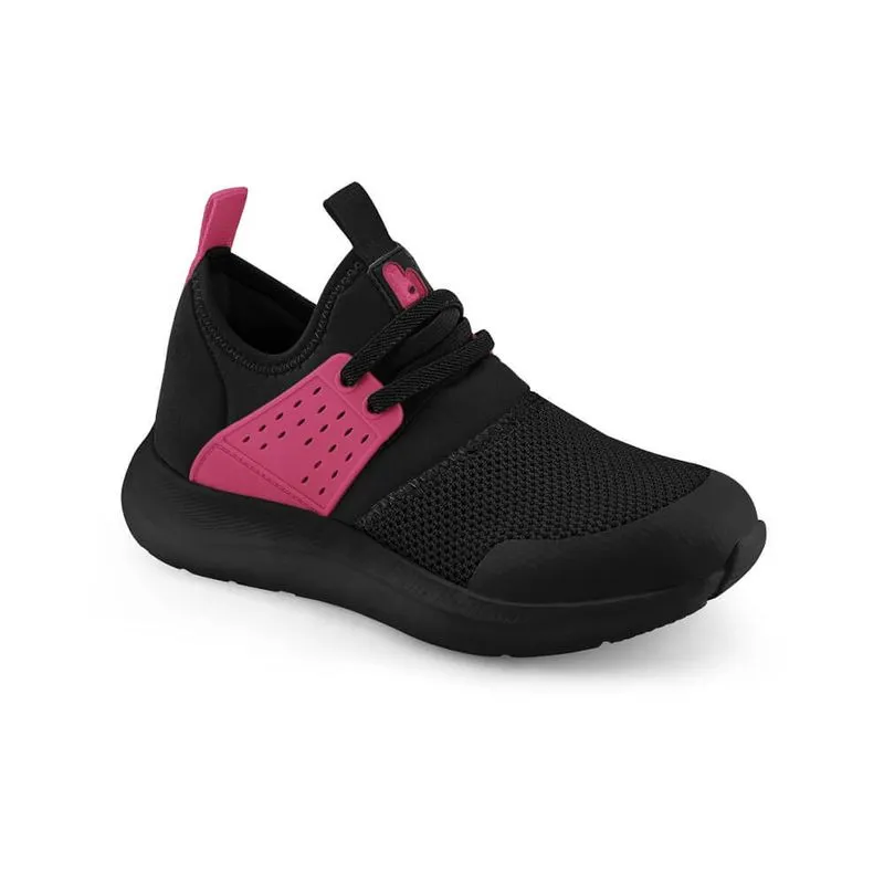 Tênis Infantil Feminino Preto com Rosa Bibi Action 33