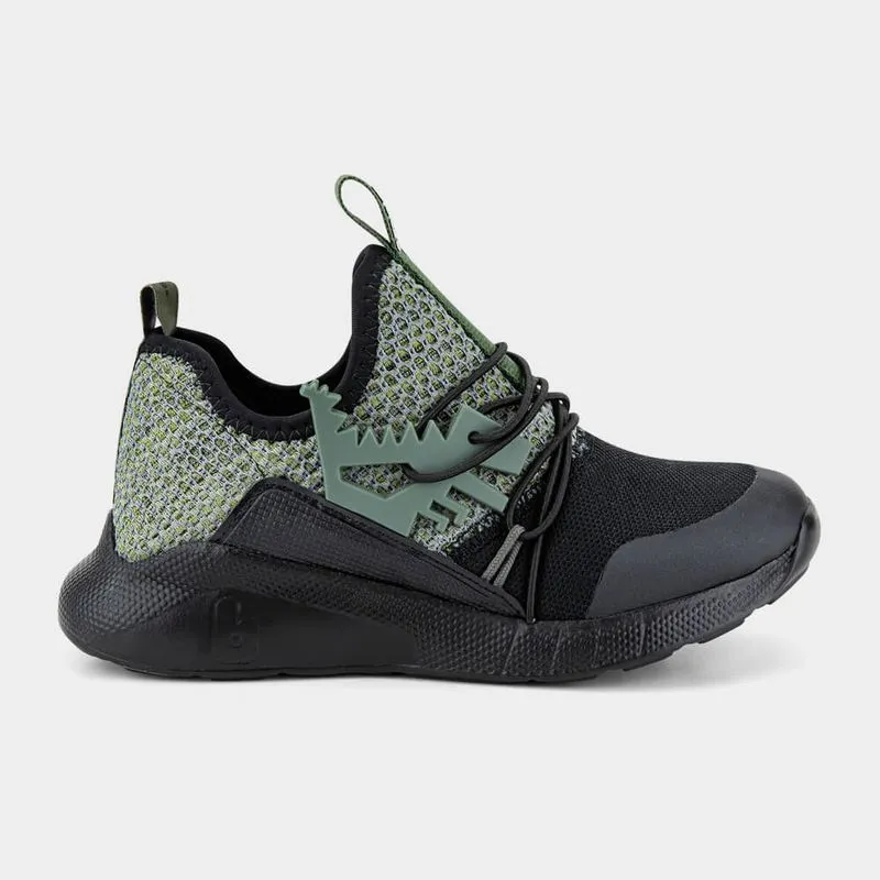 Tênis Infantil Masculino Preto com Verde Bibi Evolution II 35