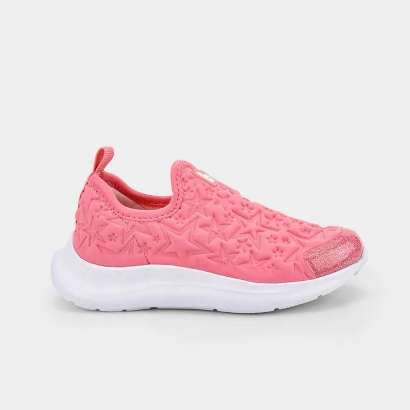 Tênis Infantil Bibi Action Rosa Flamingo com Estrelas 34