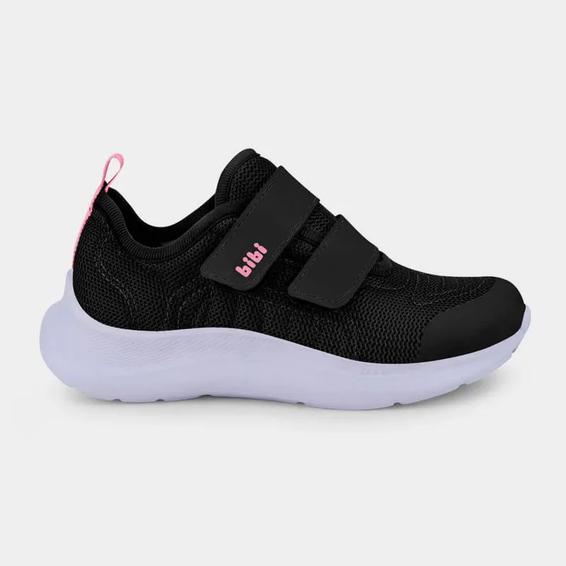Tênis Infantil Bibi Action Preto e Rosa com duas Tiras 37