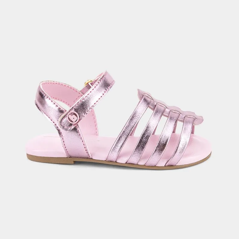 Sandália Infantil Bibi Mini Me Rosa Metalizada 1102348 26