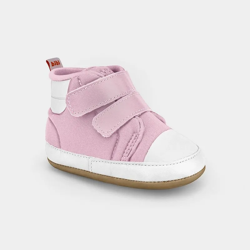 Tênis Abotinado Infantil Bibi Afeto Joy II Rosa Sugar e Branco 19