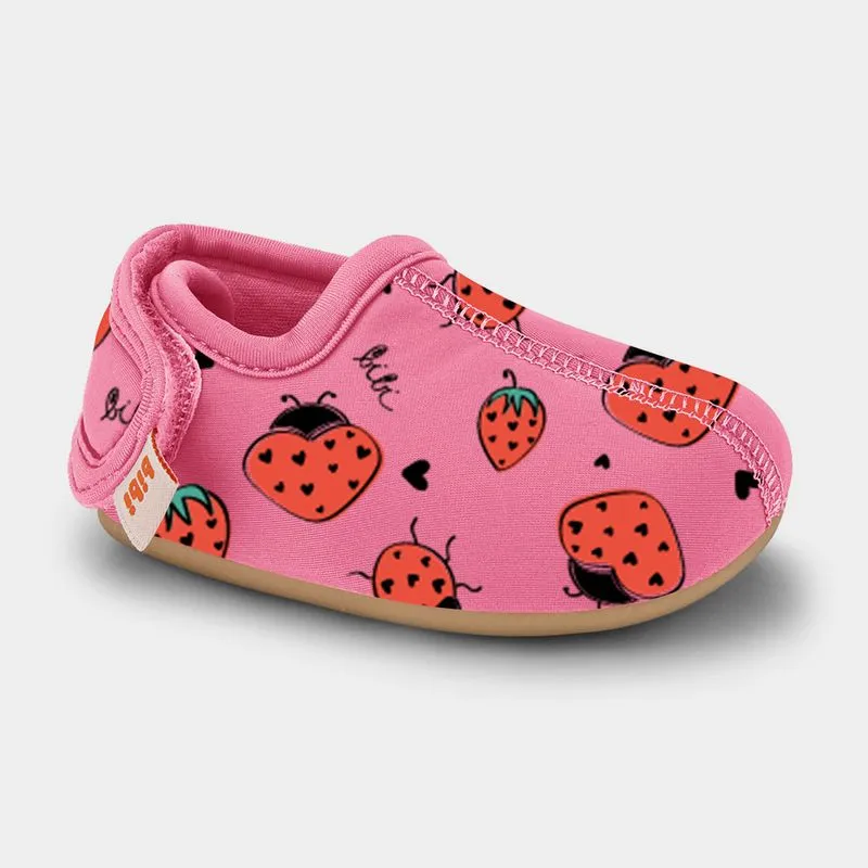 Tênis Meinha Infantil Bibi Afeto Joy II Rosa com Moranguinhos 17