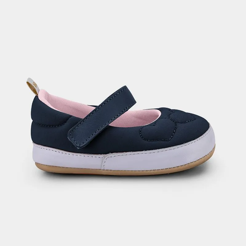 Sapatilha Infantil Bibi Afeto Joy II Azul Naval com Corações 14/15
