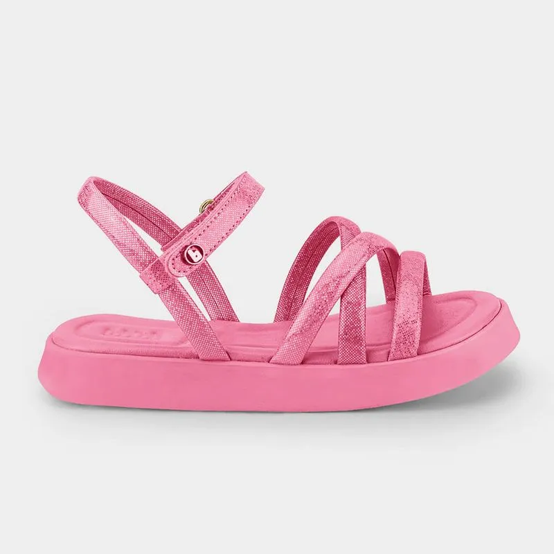 Sandália Infantil Bibi Plataforma Rosa Flamingo 35