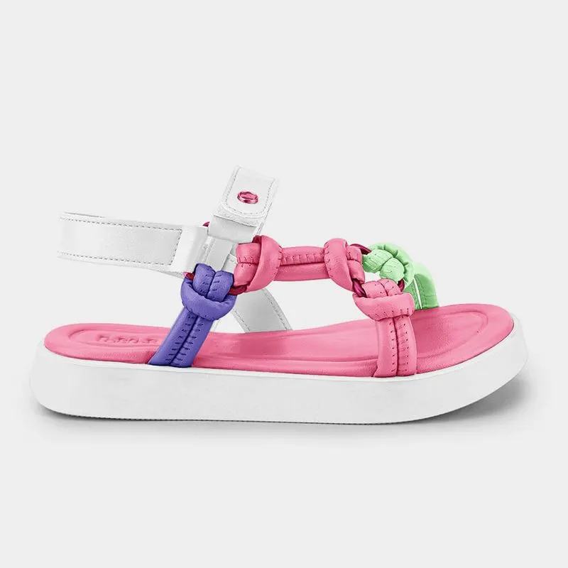 Sandália Infantil Bibi Plataforma Rosa Sugar 35
