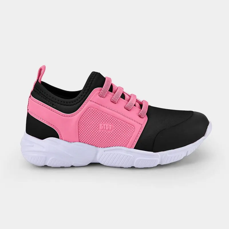 Tênis Infantil Bibi Ever Preto e Rosa Flamingo 33