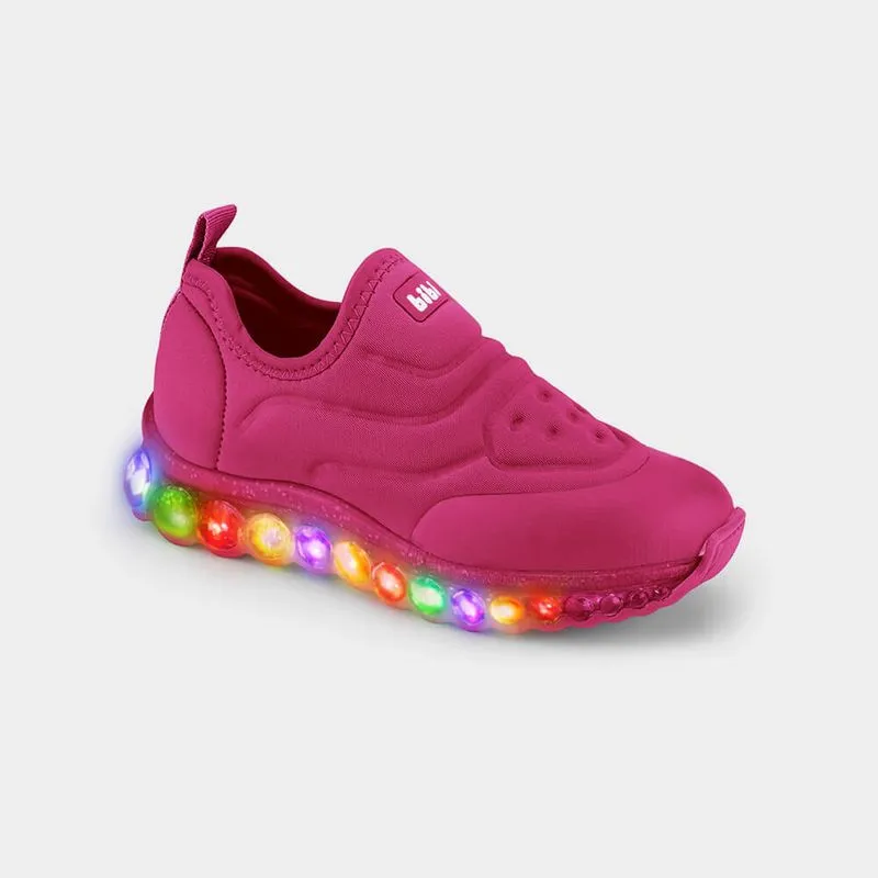 Tênis Infantil de Luz Bibi Roller Celebration Rosa Pitaya 26