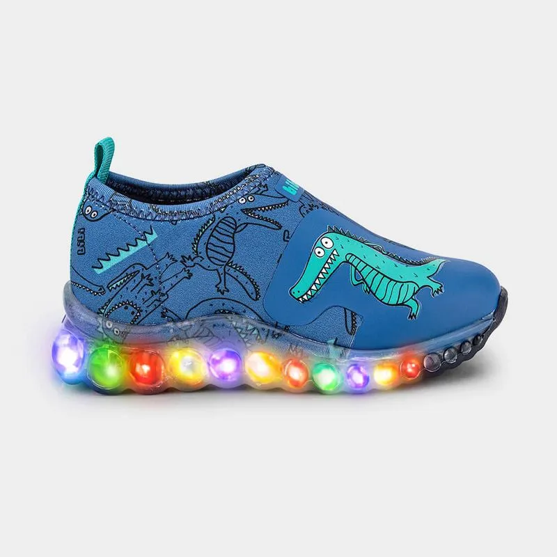 Tênis Infantil de Luz Bibi Roller Celebration Azul com Jacaré 31