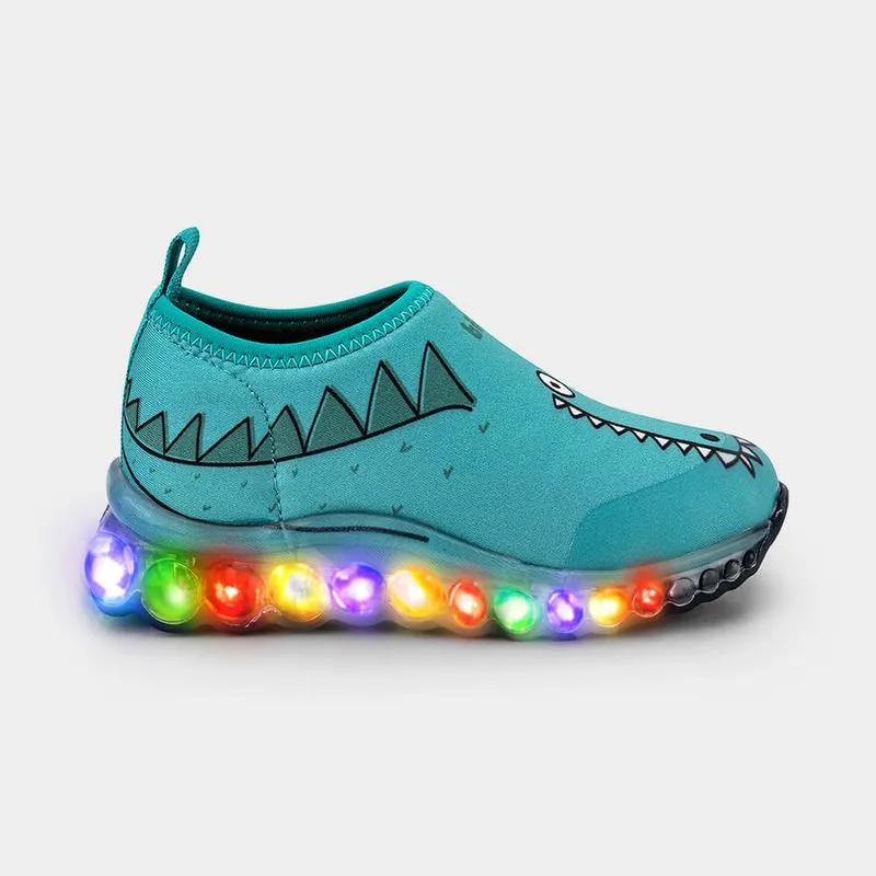 Tênis Infantil de Luz Bibi Roller Celebration Verde Slime com Jacaré 24