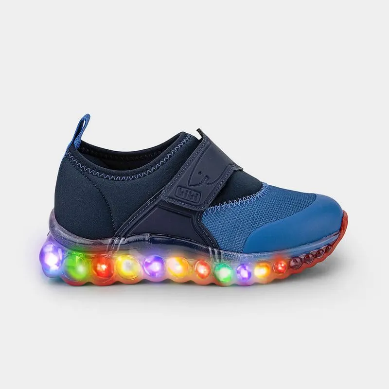 Tênis Infantil de Luz Bibi Roller Celebration Azul com Tira 27