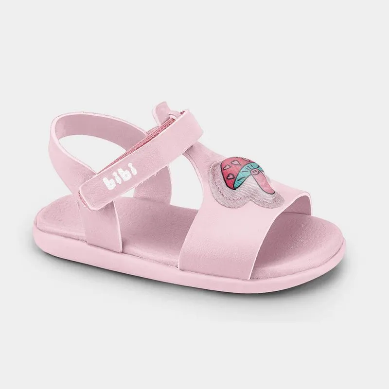 Sandália Infantil Bibi Baby Soft II Rosa de Cogumelo com luz 1188100 27