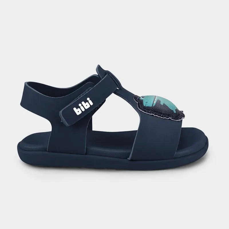 Sandália Infantil Bibi Baby Soft II Azul de Jacaré com luz 1188101 26