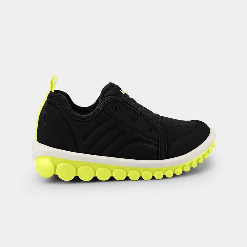 Tênis Infantil Bibi Roller 2.0 Preto com Amarelo 30
