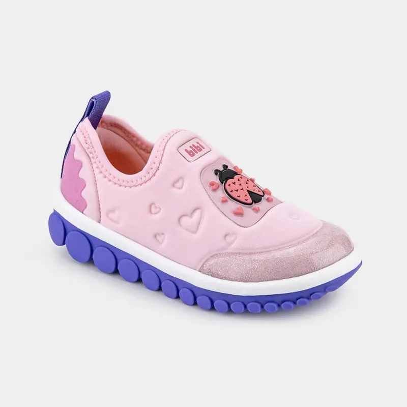Tênis Infantil Bibi Roller 2.0 Rosa e Roxo com Joaninha 32