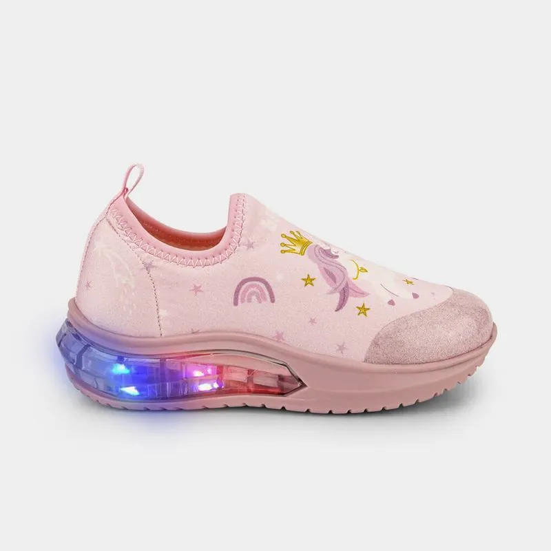 Tênis Infantil de Luz Bibi Space Wave 3.0 Rosa Sugar de Unicórnio 30