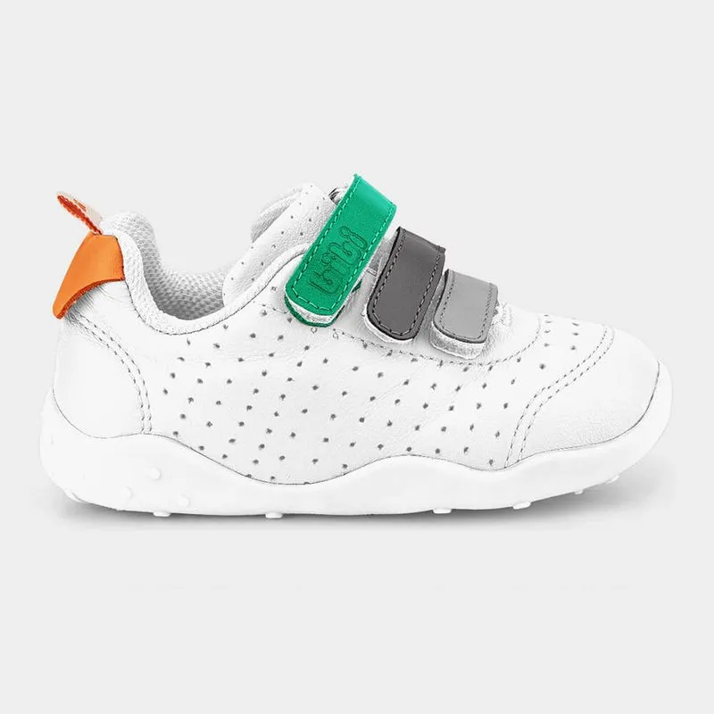 Tênis Infantil Bibi Fisioflex Originals Branco com Tiras Coloridas 19