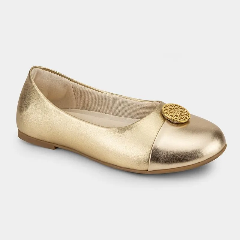 Sapatilha Infantil Bibi Ballerina Kids Dourada 34