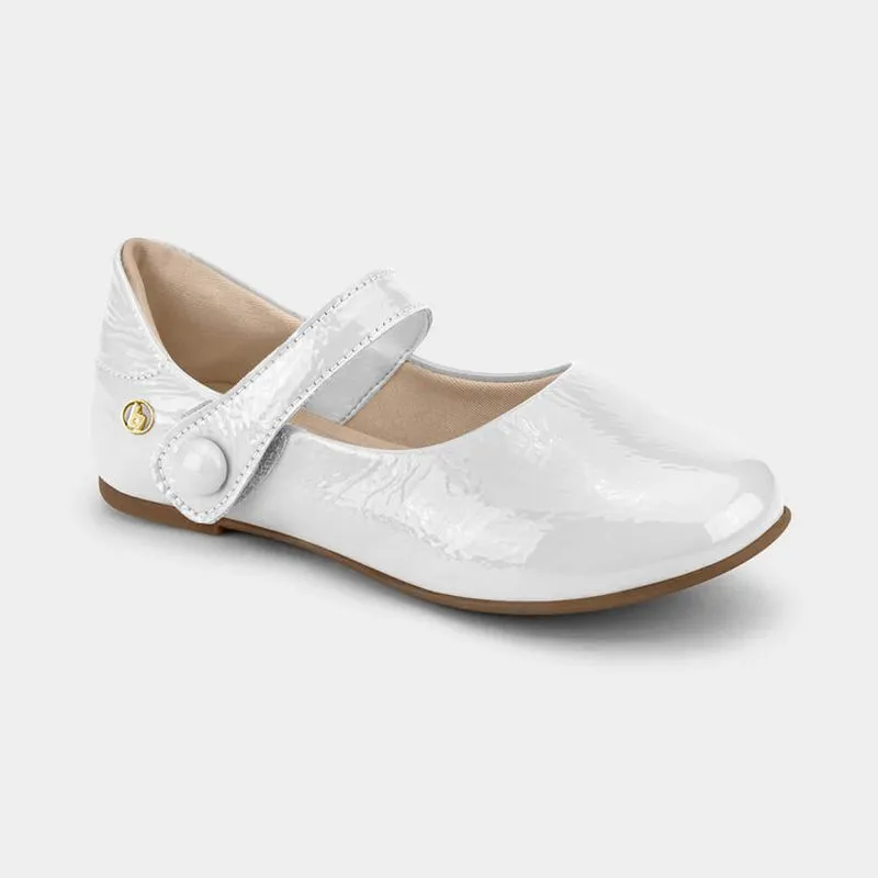 Sapatilha Infantil Bibi Ballerina Kids Branca de Verniz 34