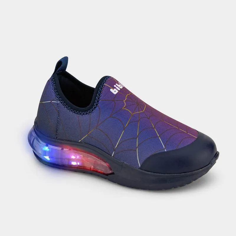 Tênis Infantil de Luz Bibi Space Wave 3.0 Azul Marinho de Aranha 25