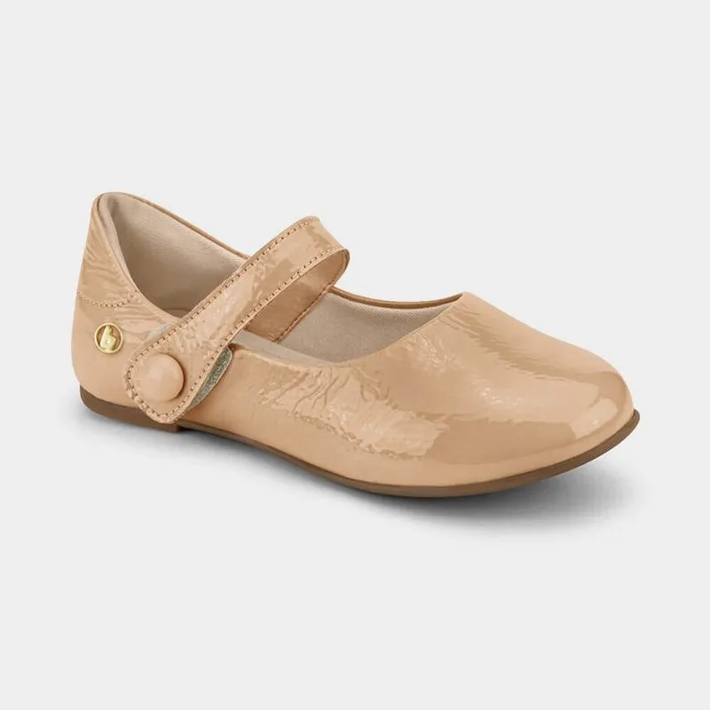 Sapatilha Infantil Bibi Ballerina Mini Bege de Verniz 21