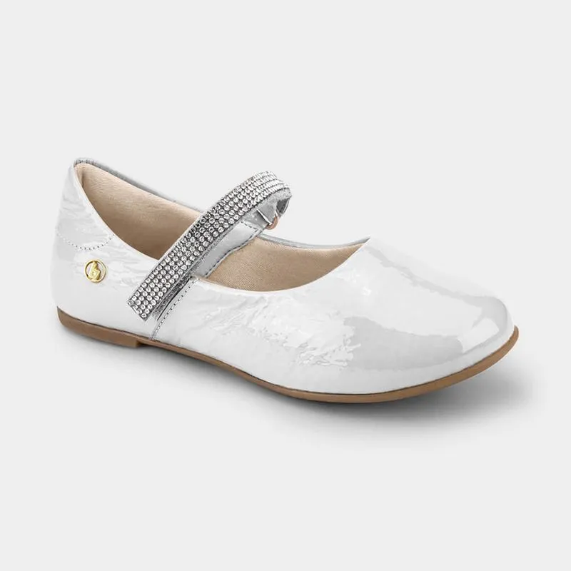 Sapatilha Infantil Bibi Ballerina Mini Branca de Verniz 27