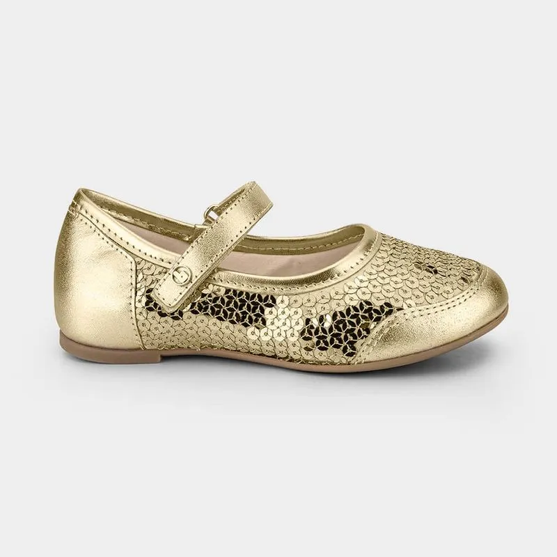 Sapatilha Infantil Bibi Ballerina Mini Dourada de Tira 26